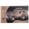 Puzzle lemn 3D - Masina de teren jeep, 2 foi, Colorarte, PJ-S087/A-57