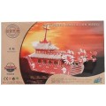 Puzzle lemn 3D - Barca chinezeasca Dragon, 4 foi, Colorarte, PJ-S135