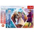 Puzzle carton 200 piese Trefl Frozen - sisters in the wood, 13249, 7+ ani