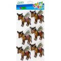 Forme decorative - hartie gumata autoadeziva - magarus de Craciun, maro, set 6 buc, Craft with Fun, 501770