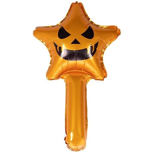 Balon figurina stea cu maner PartyTime Halloween, 57cm