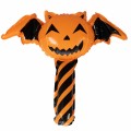 Balon figurina dovleac cu maner PartyTime Halloween, 54x42cm