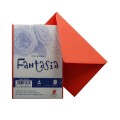 Plic color pentru invitatie Colorarte Fantasia, rosu, 90g/mp, 120x180mm, set 25 buc