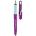 Stilou Herlitz my.pen, penita iridium, alimentare rezerve, grip cauciucat, corp plastic violet, blister (+1 rezerva)