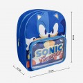 Ghiozdan gradinita Cerda Sonic The Hedgehog, 30cm, 1 compartiment, 1 buzunar, albastru