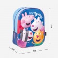 Ghiozdan gradinita Cerda Peppa Pig 3D, 31cm, 1 compartiment, albastru cu roz