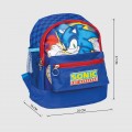 Ghiozdan gradinita Cerda Sonic The Hedgehog, 27cm, 1 compartiment, 1 buzunar, albastru