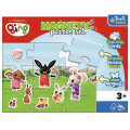 Set Puzzle magnetic 9 piese + 12 cartoane + magneti Trefl Primo - Bing - Lumea lui Bing, 516181, 3+ ani