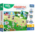 Set Puzzle magnetic 9 piese + 12 cartoane + magneti Trefl Primo - Familia Treflik, 516189, 3+ ani