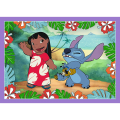 Puzzle carton 4in1 35, 48, 54, 70 piese Trefl Stitch - Ziua nebuna a lui Lilo & Stitch, 539395, 3+ ani