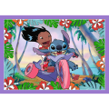 Puzzle carton 4in1 35, 48, 54, 70 piese Trefl Stitch - Ziua nebuna a lui Lilo & Stitch, 539395, 3+ ani