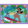 Puzzle carton 4in1 35, 48, 54, 70 piese Trefl Stitch - Ziua nebuna a lui Lilo & Stitch, 539395, 3+ ani