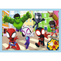 Puzzle carton 4in1 12, 15, 20, 24 piese Trefl Spidey - Echipa lui Spidey, 495655, 3+ ani