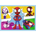 Puzzle carton 4in1 12, 15, 20, 24 piese Trefl Spidey - Echipa lui Spidey, 495655, 3+ ani