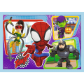 Puzzle carton 4in1 12, 15, 20, 24 piese Trefl Spidey - Echipa lui Spidey, 495655, 3+ ani