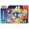 Puzzle carton 60 piese Trefl Sonic - Sonic in actiune, 528798, 4+ ani