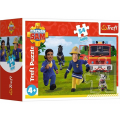 Puzzle carton 54 piese Trefl Mini - Fireman Sam - Fireman Sam in actiune, 517413, 4+ ani