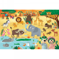 Puzzle carton 24 piese Trefl Primo - Babies and the Bear - Super Maxi - In Safari, 515774, 3+ ani