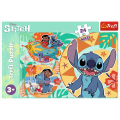 Puzzle carton 24 piese Trefl Maxi - Stitch - Ziua vesela a lui Lilo si Stitch, 539305, 3+ ani