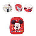 Ghiozdan gradinita Cerda Mickey 3D, 31cm, 1 compartiment, rosu, 13381