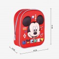 Ghiozdan gradinita Cerda Mickey 3D, 31cm, 1 compartiment, rosu, 13381