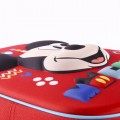 Ghiozdan gradinita Cerda Mickey 3D, 31cm, 1 compartiment, rosu, 13381