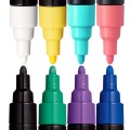 Set 8x Marker UNI Posca PC-5M, varf rotund, 1.8-2.5mm, cutie carton + saculet textil