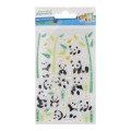 Sticker fetru panda si papagali 10x19cm, Craft with Fun, 521614, set 50 buc